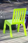 Chaise de jardin plexiglas vert . Acrila. Chaise de jardin plexiglas vert . Acrila.