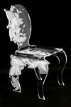 Chaise en méthacrilate feuilles style baroque Reflet . Acrila. Chaise en méthacrilate feuilles style baroque Reflet . Acrila.