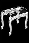 Chevet blanc plume style Louis XVI. Acrila. Chevet blanc plume style Louis XVI. Acrila.