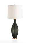 Grande lampe de table en verre satiné couleur nuit Shepard. Arteriors. Grande lampe de table en verre satiné couleur nuit Shepard. Arteriors.