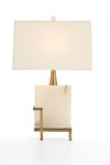 Herst lampe de table en marbre blanc . Arteriors. Herst lampe de table en marbre blanc . Arteriors.