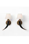 Paire d'applique en corne Diana . Arteriors. Paire d'applique en corne Diana . Arteriors.