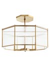 Suspension octogonale en laiton antique Windsor. Arteriors. Suspension octogonale en laiton antique Windsor. Arteriors.