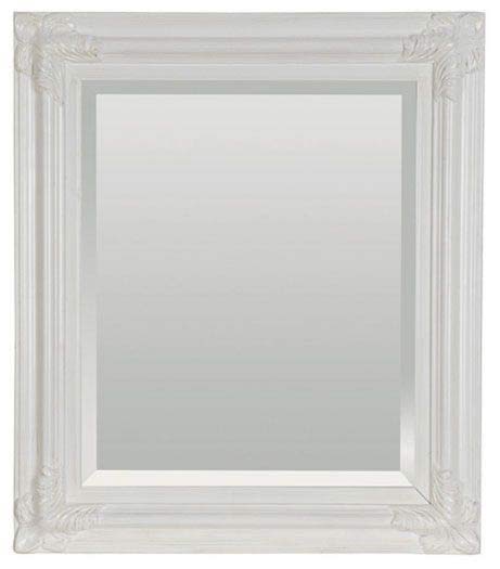 miroir bois blanc laque