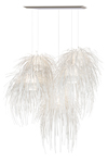 Tina très grande suspension blanche 5 lumières à bandes en polypropylène . Arturo Alvarez. Tina très grande suspension blanche 5 lumières à bandes en polypropylène . Arturo Alvarez.