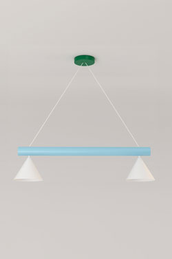 Elements 2-light tricolour graphic pendant lamp. Atelier Areti. 