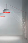Bow lampadaire blanc intérieur orange. Aureliano Toso. Bow lampadaire blanc intérieur orange. Aureliano Toso.