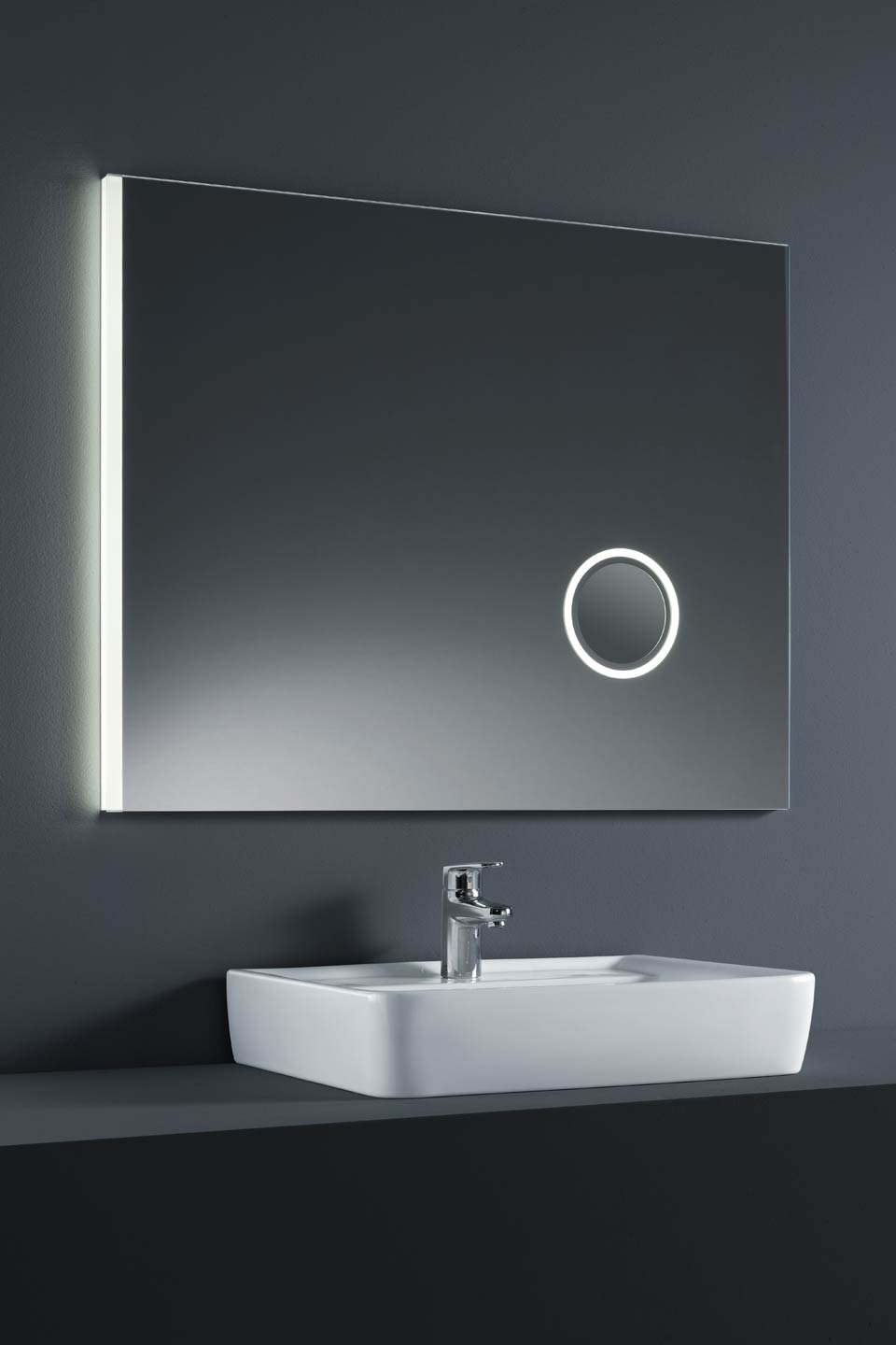 Miroir lumineux led avec partie grossissante intégrée: baulmann ...