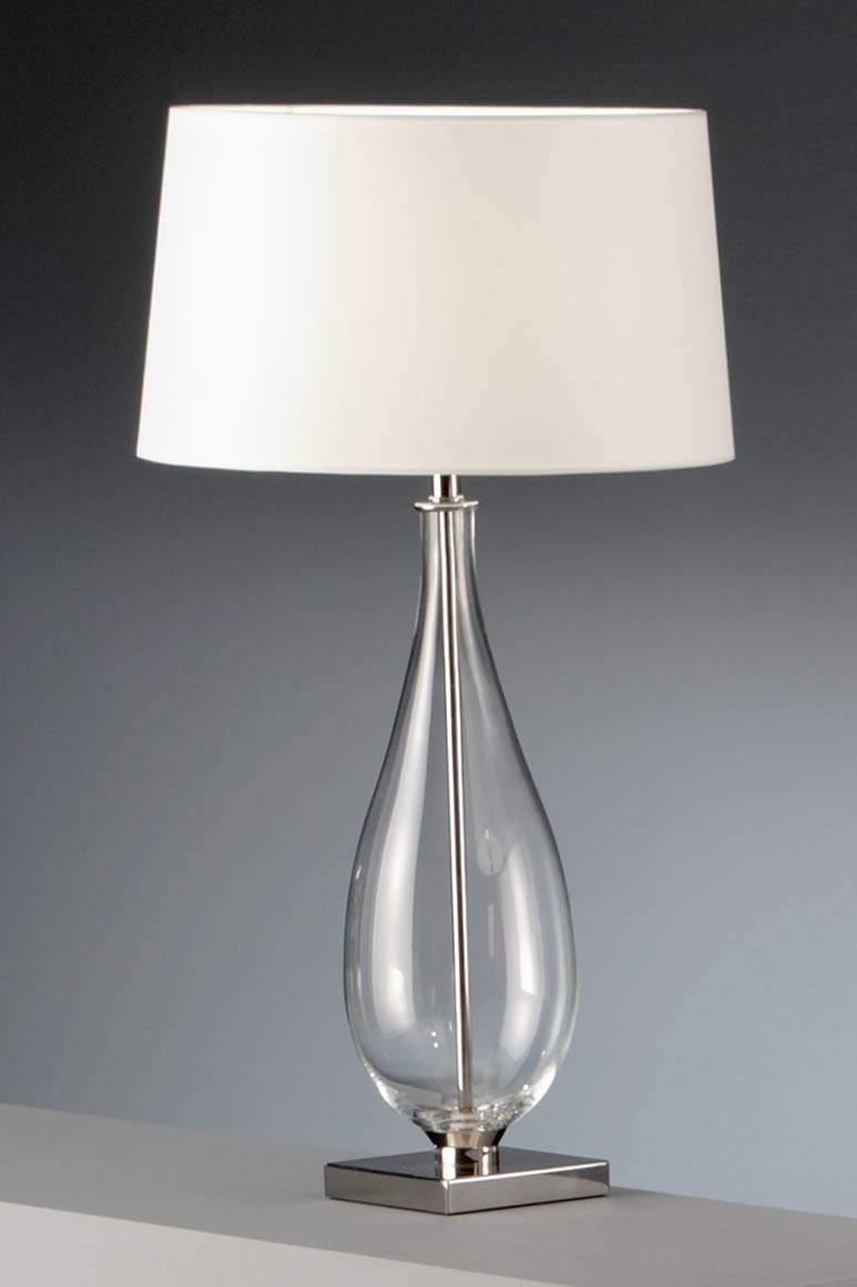 lampe a poser pied transparent