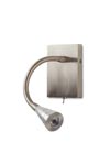 Applique liseuse pour tête de lit à poser en saillie nickel brossé AL39. Casadisagne. Applique liseuse pour tête de lit à poser en saillie nickel brossé AL39. Casadisagne.