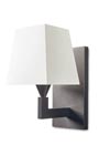 Patinated bronze wall lamp with white pyramid lampshade AL 002. Casadisagne. Patinated bronze wall lamp with white pyramid lampshade AL 002. Casadisagne.