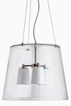 Chorus suspension transparente avec verrines blanches. Concept Verre. Chorus suspension transparente avec verrines blanches. Concept Verre.