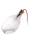Lampe grosse ampoule en verre transparent et bois Bacchus. Concept Verre. Lampe grosse ampoule en verre transparent et bois Bacchus. Concept Verre.