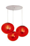 Lux Women suspension triple rouge. Concept Verre. Lux Women suspension triple rouge. Concept Verre.