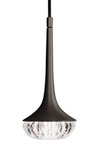 Flea pendant in satin brass, pressed glass and black cable. CVL Luminaires. Flea pendant in satin brass, pressed glass and black cable. CVL Luminaires.
