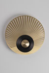 Earth-Radian wall light, disc, eccentric, satin brass and graphite. CVL Luminaires. Earth-Radian wall light, disc, eccentric, satin brass and graphite. CVL Luminaires.