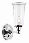 Applique de salle de bain forme vase en chrome et verre transparent Austen 2. Elstead Lighting. Applique de salle de bain forme vase en chrome et verre transparent Austen 2. Elstead Lighting.