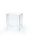 Table de chevet Naif transparente. Emporium. Table de chevet Naif transparente. Emporium.