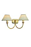 Applique double socle rectangle en bronze poli Principe. Estro. Applique double socle rectangle en bronze poli Principe. Estro.