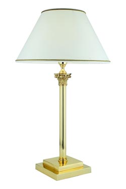 Principe polished bronze table lamp. Estro. 