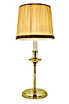 Petite lampe en bronze poli abat-jour beige à galons Bali. Estro. Petite lampe en bronze poli abat-jour beige à galons Bali. Estro.