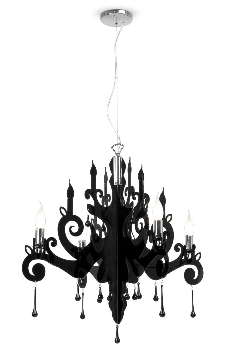 Black Acrylic Chandelier Thejots Net Berg Baroque Black Chandelier Faro Réf Lighting Ideas
