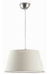 Mitic suspension design inox brossé abat-jour tissu beige. Faro. Mitic suspension design inox brossé abat-jour tissu beige. Faro.