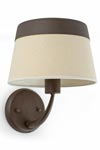 Sac applique sur bras marron rouille et beige écru design montagne. Faro. Sac applique sur bras marron rouille et beige écru design montagne. Faro.
