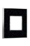Cadre pour interrupteur ou prise en corian et inox brossé - Simple. Fede. Cadre pour interrupteur ou prise en corian et inox brossé - Simple. Fede.