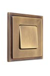 Interrupteur bronze brossé mat - va-et-vient simple. Fede. Interrupteur bronze brossé mat - va-et-vient simple. Fede.