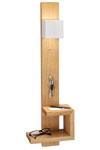 Applique étagère en bois clair et céramique blanche Mateca. Ferroluce. Applique étagère en bois clair et céramique blanche Mateca. Ferroluce.