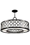 Black + White Story grand lustre rond métal noir et satin blanc. Fine Art Lamps. Black + White Story grand lustre rond métal noir et satin blanc. Fine Art Lamps.