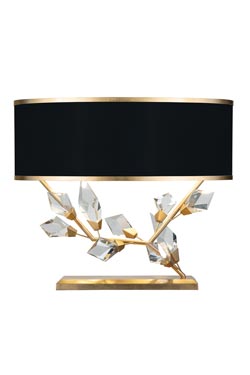 Forest table lamp with branch foot in gold finish, right model. Fine Art Lamps. 