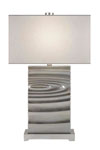 Lampe motif vagues en bronze décoré à la feuille d'argent. Fine Art Lamps. Lampe motif vagues en bronze décoré à la feuille d'argent. Fine Art Lamps.