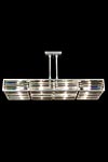 Longue suspension argent rectangulaire en prismes de cristal. Fine Art Lamps. Longue suspension argent rectangulaire en prismes de cristal. Fine Art Lamps.