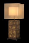 Quadralli lampe en bronze naturel abat-jour cubique. Fine Art Lamps. Quadralli lampe en bronze naturel abat-jour cubique. Fine Art Lamps.