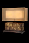 Quadralli lampe en bronze naturel abat-jour rectangulaire. Fine Art Lamps. Quadralli lampe en bronze naturel abat-jour rectangulaire. Fine Art Lamps.