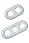 Encadrement en porcelaine blanche pour interrupteurs Garby Colonial encastrés - 2 positions. Fontini. Encadrement en porcelaine blanche pour interrupteurs Garby Colonial encastrés - 2 positions. Fontini.