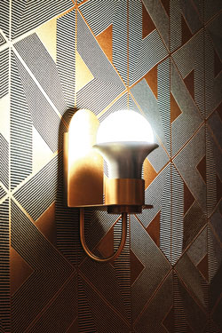 Dieter gold and silver wall light. Gau Lighting. 