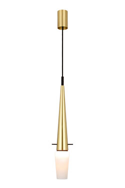 Bacon contemporary black and gold cone pendant light. Gau Lighting. 