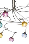 Colorball plafonnier 12 lumières en verre multicolore. Harco Loor. Colorball plafonnier 12 lumières en verre multicolore. Harco Loor.