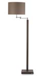Lampadaire articulé chêne et inox brossé abat-jour rond. Hind Rabii. Lampadaire articulé chêne et inox brossé abat-jour rond. Hind Rabii.