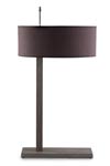 Lampe de table ou de bureau chêne et tissu abat-jour rond. Hind Rabii. Lampe de table ou de bureau chêne et tissu abat-jour rond. Hind Rabii.