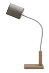 Lampe sur flexible chêne massif et tissu. Hind Rabii. Lampe sur flexible chêne massif et tissu. Hind Rabii.