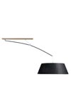 Suspension Julia tissu noir uni lisse. Hind Rabii. Suspension Julia tissu noir uni lisse. Hind Rabii.