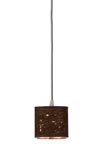 Suspension Réflector en tissu aspect marbré marron glacé. Hind Rabii. Suspension Réflector en tissu aspect marbré marron glacé. Hind Rabii.