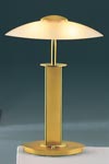 Grande lampe style années 30 métal doré mat et abat-jour verre dépoli. Holtkötter. Grande lampe style années 30 métal doré mat et abat-jour verre dépoli. Holtkötter.