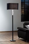Lampadaire en aluminium naturel et noir. Holtkötter. Lampadaire en aluminium naturel et noir. Holtkötter.