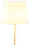 Lampadaire en laiton mat et abat-jour en chintz. Holtkötter. Lampadaire en laiton mat et abat-jour en chintz. Holtkötter.