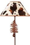 Peau de vache Lampadaire motif sapin. JP Ryckaert. Peau de vache Lampadaire motif sapin. JP Ryckaert.